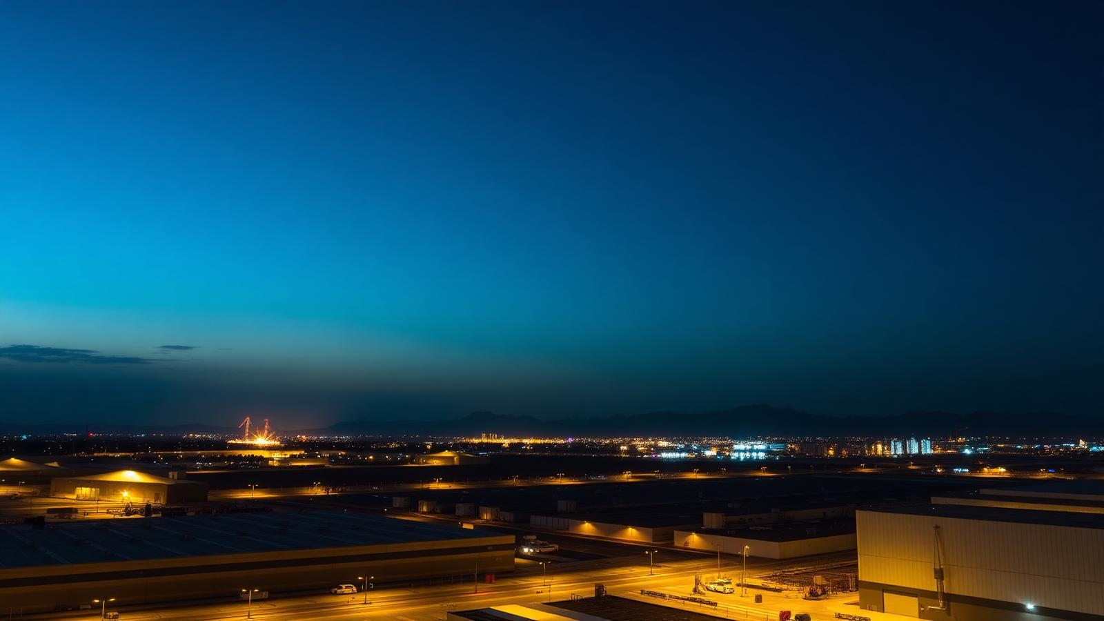 Ras Al Khaimah industrial skyline